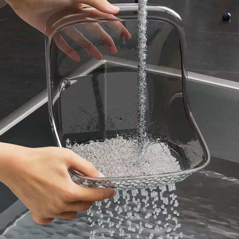 Flexidrain™ Multi-Functional Sink Basket – Double-Drain Kitchen Strainer & Washing Organizer for Fruits, Veggies & Moremulti-Functional Drain Basket Sink Kitchen Sink Strainer Double-Drainage Sink Washing Basket Home Organizer Drain Fruit Strainer
