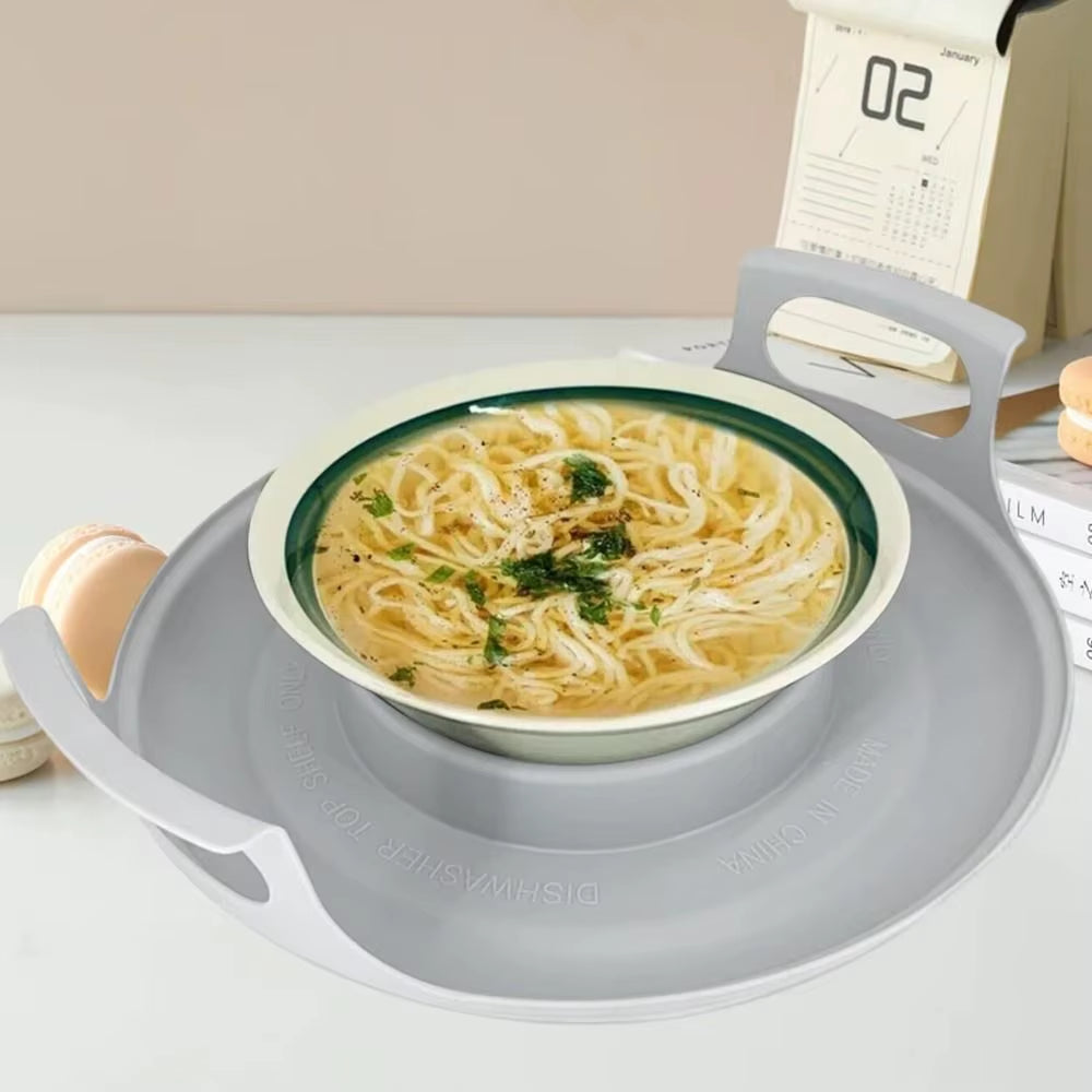 Heatmate™ Microwave Plate Holder – Durable, Easy-Clean Steam Tray for Bowls & Dishes